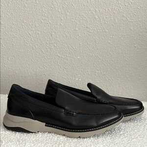 Florsheim Men’s Size 9.5 Frenzi Moc Toe Venetian Black Leather Loafers